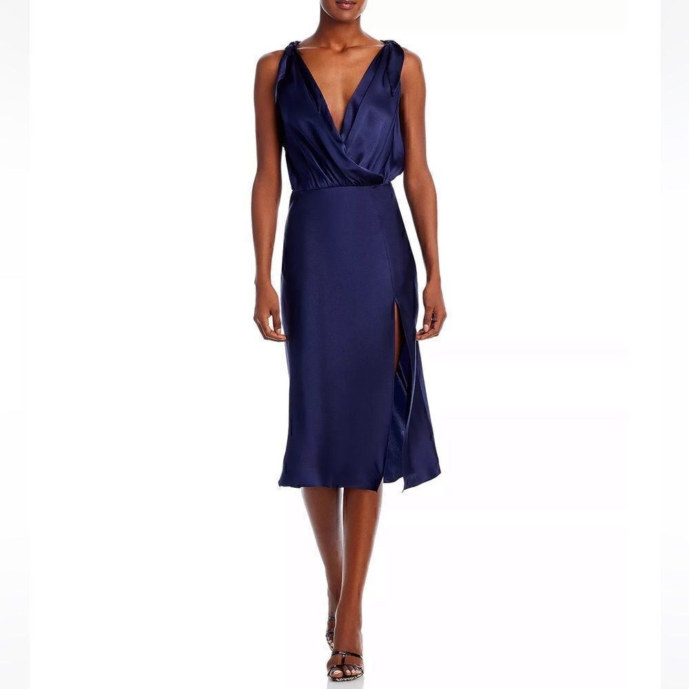 Amanda Uprichard x Bloomingdale's
Devi Silk Crossover Midi Dress